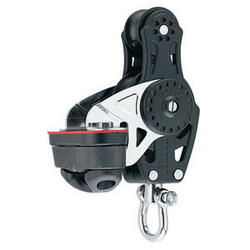 Harken Carbo Blok 75 mm enkelt, violin, Cam-Matic
