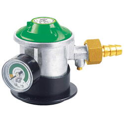 Gas regulator jumpo click on med manometer & slangestuds ø10