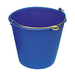 Kraftig pøs 7l blå med galvaniseret hank med øje