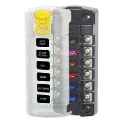 Blue sea sikringsholder 6 stk seperate sikringer