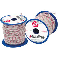 Robline mini elastik snor 4mm sort/rød/hvid boks 10 rl x 10m