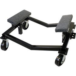 1852 bådvogn sort lakeret stål 1500 kg 2 støtter med stof