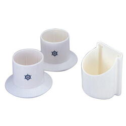 Flaskeholder hvid plast