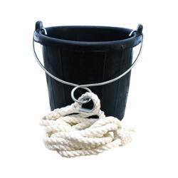 GUMMIPØS SLAGFAST 7,5 LTR STÅLHÅNDTAG MED KOVS OG LINE