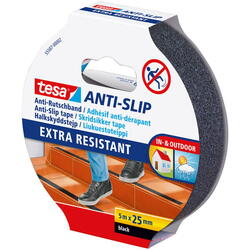 Tesa skridtape 25mm x 5m sort