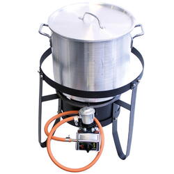 Krabbe/musling gryde 40 l. med gasblus og stativ