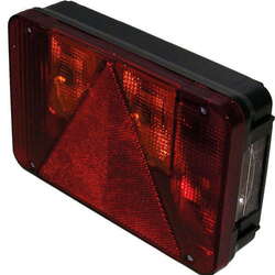 Baglygte venstre med nummerpladelys 220x140x30mm