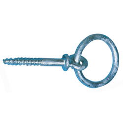 Fortøjningsring træskrue galv 10x75mm