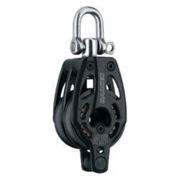 Harken - Black Magic Air blok 45 mm dobbelt, hunsvot