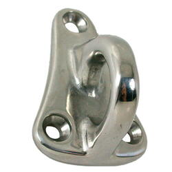 Fenderkrog med øje krom kraftig