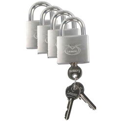 Hængelås sæt lemen 4stk 30mm med 3 hovednøgler