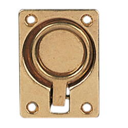 Dørkring 47mm x 63mm forkromet messing