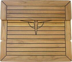 Foldbar teakbord 70 x 100 cm