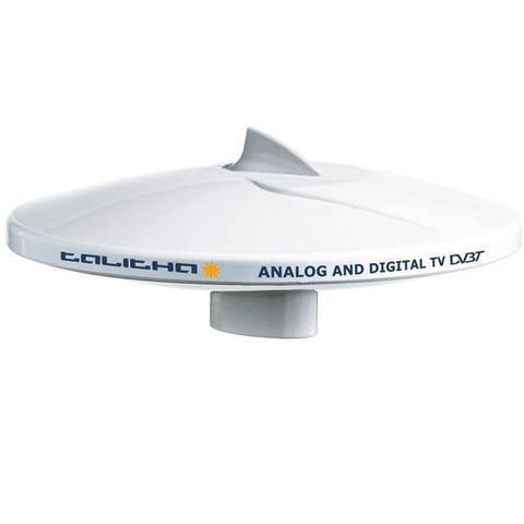 Glomex v9125agcu tv antenne ø25cm med forstærker & 30m kabel