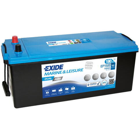 Exide batteri dual agm 900cca - 180ah