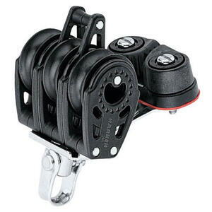 Harken Carbo Blok 29 mm tripel, hunsvot, Carbo-Cam