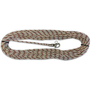 Liros fald m/svirvelhage 8mm x 30 mtr  hvid/rød