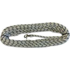 Liros fald m/svirvelhage 10mm x 35 mtr  hvid/sort