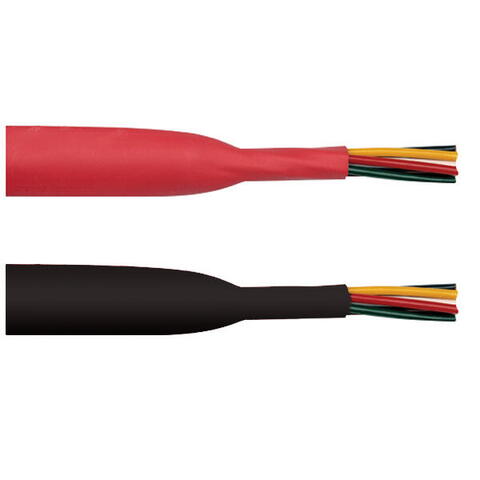 Krympeflex 15stk af 15cm rød fra indvendig ø9,5 til ø4,8mm