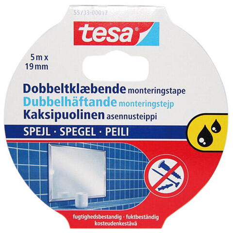 Tesa powerbond monteringstape spejl 5x19mm