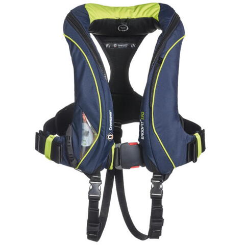 Crewsaver Ergofit+ 190N, navy/grøn med soft loop D-ring