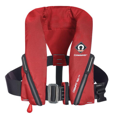 Crewsaver, Crewfit 150N junior, rød med soft loop D-ring