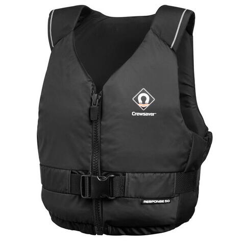 Crewsaver Response 50N flydevest sort, S/M 40-70 kg