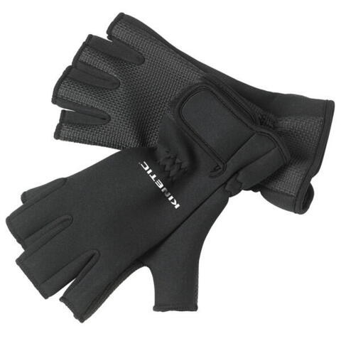 Kinetic neoprene handske "half finger" m sort