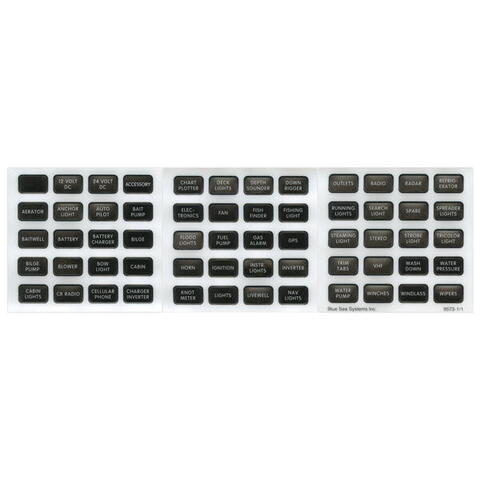 Blue sea systems contura label kit sort