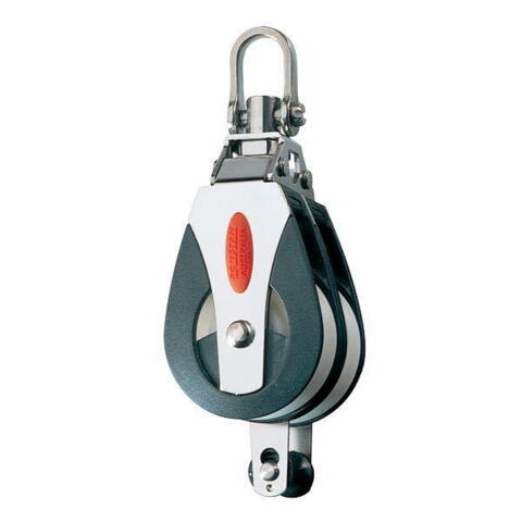 Ronstan dobbeltblok med 2-vejssjækel & hundsvot