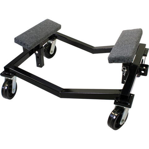 1852 bådvogn sort lakeret stål 1500 kg 2 støtter med stof