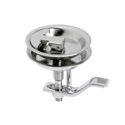 Dørkbeslag fjederbelastet med stop & lås ø90mm rf stål