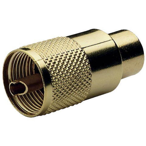 Glomex vhf stik pl259 til 10mm kabel (rg213) guldbelagt