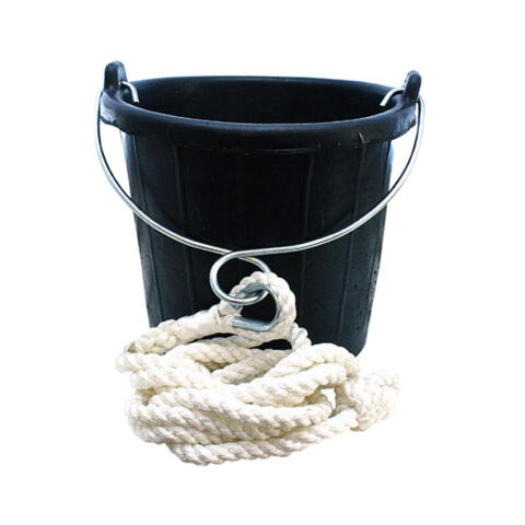 GUMMIPØS SLAGFAST 7,5 LTR STÅLHÅNDTAG MED KOVS OG LINE