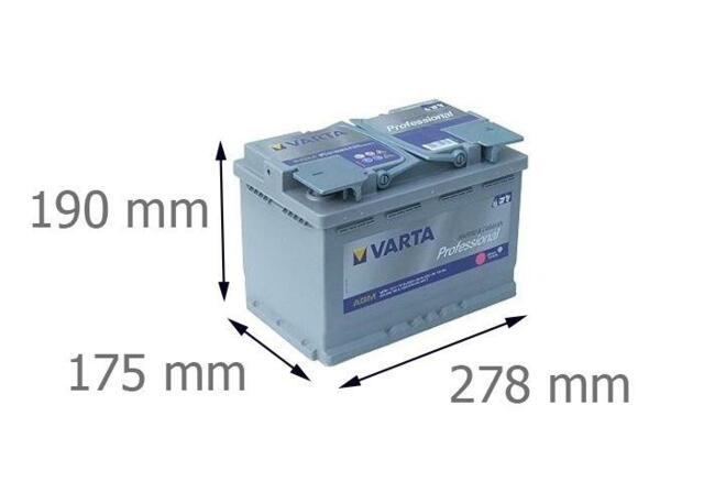 VARTA LA70 - 12V 70Ah (Dual Purpose AGM)