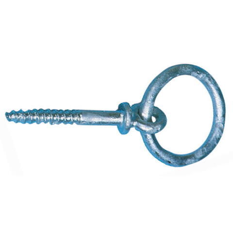 Fortøjningsring træskrue galv 8x60mm
