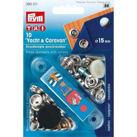 Trykknapper rf med skruer. 10stkø15mm med værktøj