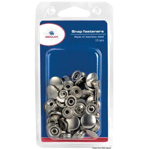 Trykknapper 15 sæt med værktøj