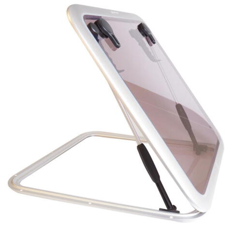 1852 marine luge, lav profil elokseret alu. 505 x 505mm