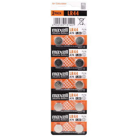 Maxell alkaline lr44 batterier - 10stk