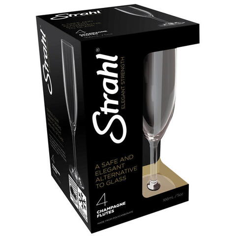 Strahl champagneglas polycarbonat 166 ml. 4stk i gaveæske