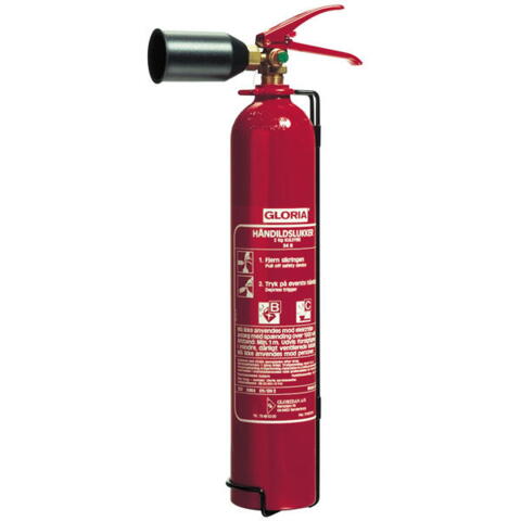 Gloria 2 kg kulsyresneslukker co2. ds/en 3 godkendt