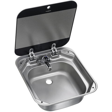 Dometic sng 4244 firkantet vask med glaslåg 42cm x 44cm