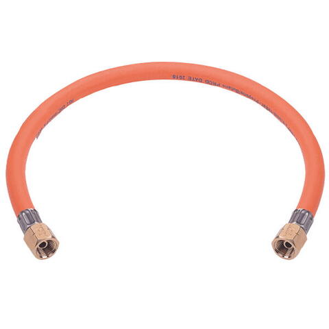 Gasslange 0,8m med 1/4" omløber i begge ender