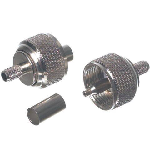 Vhf stik pl259 til 10mm kabel (rg213) til crimpning