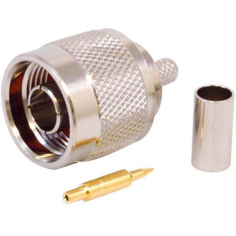 N hanstik til 6mm kabel (rg58) - crimpning