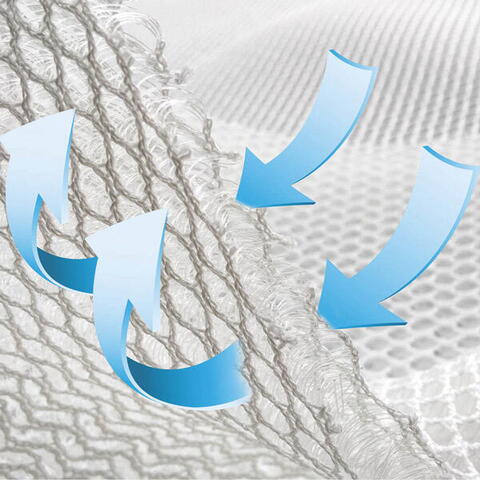 1852 madras underlag 3d airmesh hvid 10mm 2 x 2m