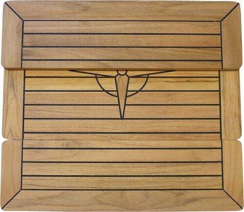 Foldbar teakbord 70 x 60 cm