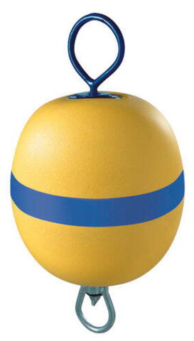 Polyform mr40 fortøjningsbøje kort stang l 600mm ø285mm gul