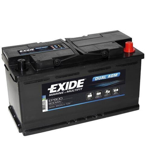 Exide batteri dual agm 680cca - 60ah